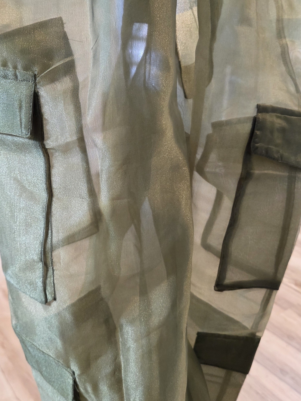 Ashley Stewart Sheer Olive Green Pants - Picture 6 of 6